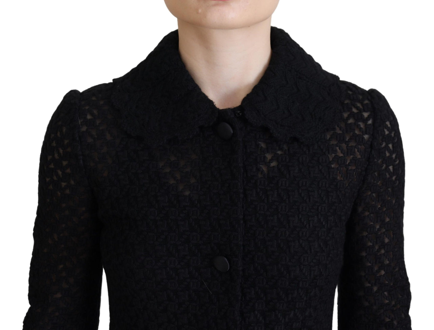 Dolce & Gabbana Women's Classic Button Down Knitted Long Jacket
