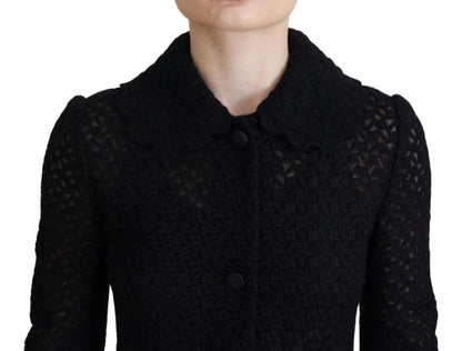 Dolce & Gabbana Women's Classic Button Down Knitted Long Jacket