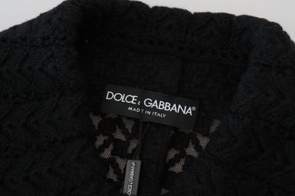 Dolce & Gabbana Women's Classic Button Down Knitted Long Jacket