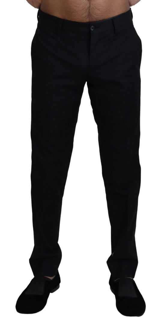 Dolce & Gabbana Men's Black Chino Formal Cotton Pants