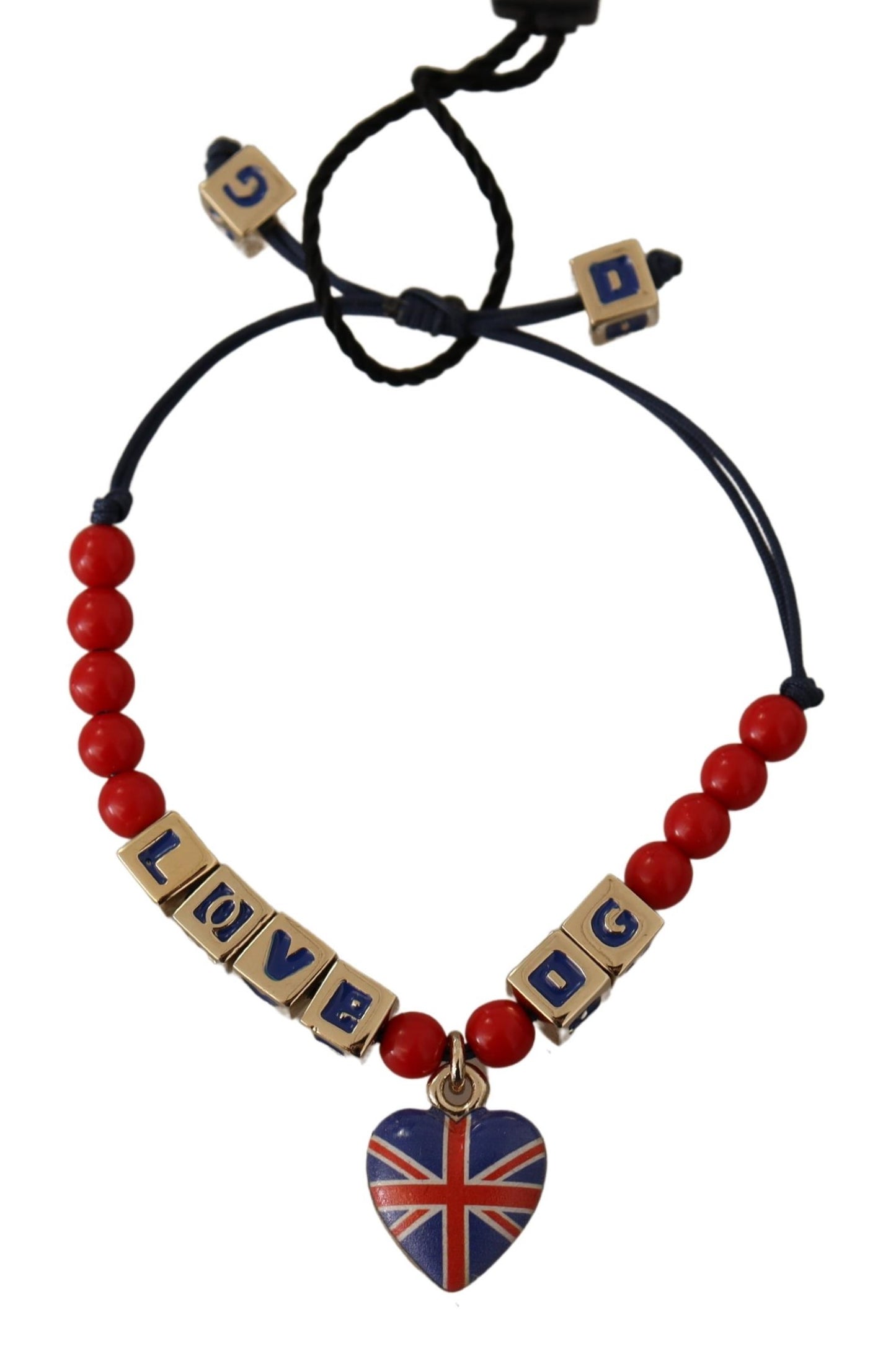 DG Red Blue Beaded DG LOVES LONDON Flag Branded Bracelet