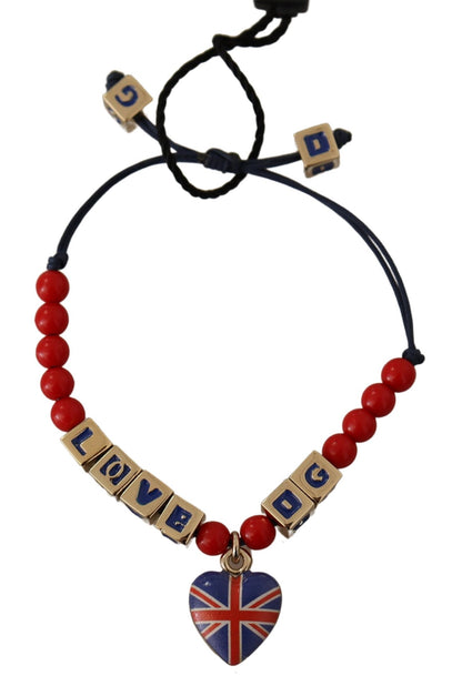 DG Red Blue Beaded DG LOVES LONDON Flag Branded Bracelet