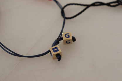 DG Red Blue Beaded DG LOVES LONDON Flag Branded Bracelet