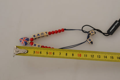 DG Red Blue Beaded DG LOVES LONDON Flag Branded Bracelet