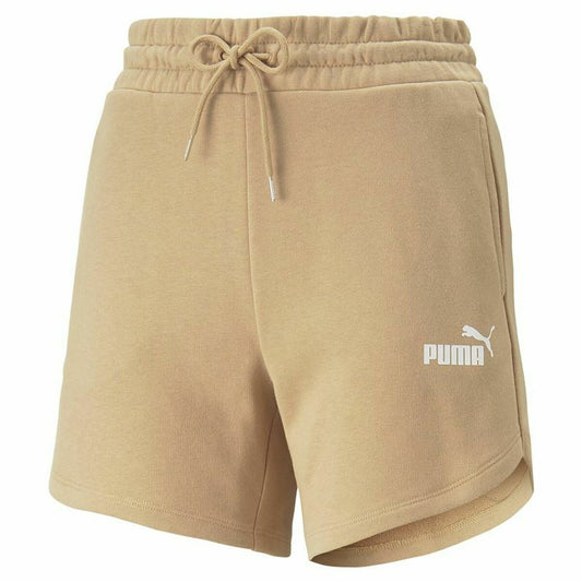 Sports Shorts Puma Essentials 5" High Waist Beige