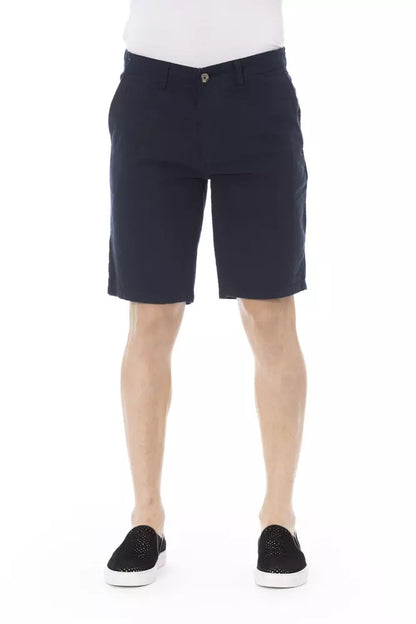Baldinini Trend Men's Blue Cotton Bermuda Shorts
