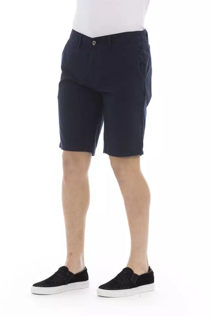 Baldinini Trend Men's Blue Cotton Bermuda Shorts