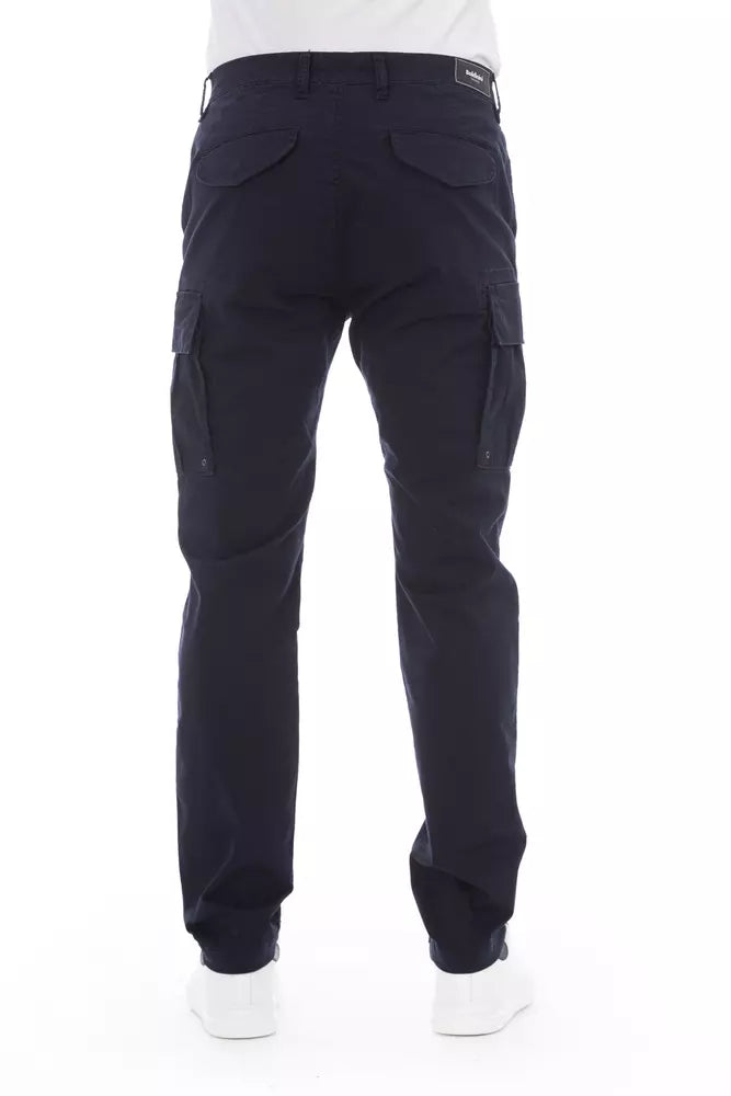 Baldinini Trend Men's Blue Cotton Cargo Trousers