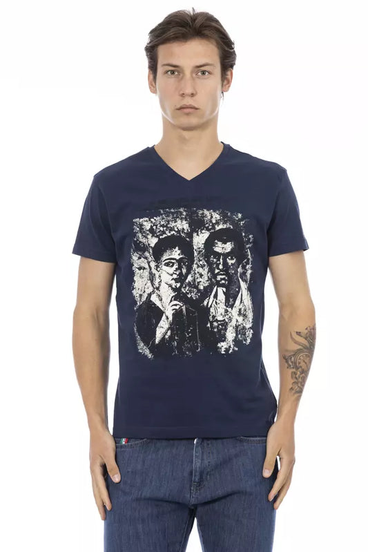 Trussardi Action Men's Blue Cotton T-Shirt