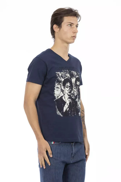 Trussardi Action Men's Blue Cotton T-Shirt