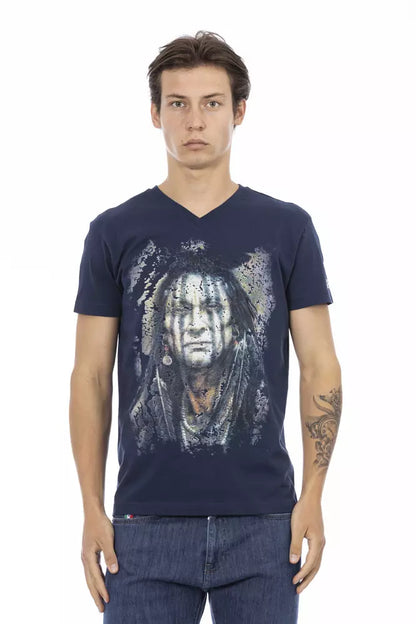 Trussardi Action Men's Blue Cotton T-Shirt