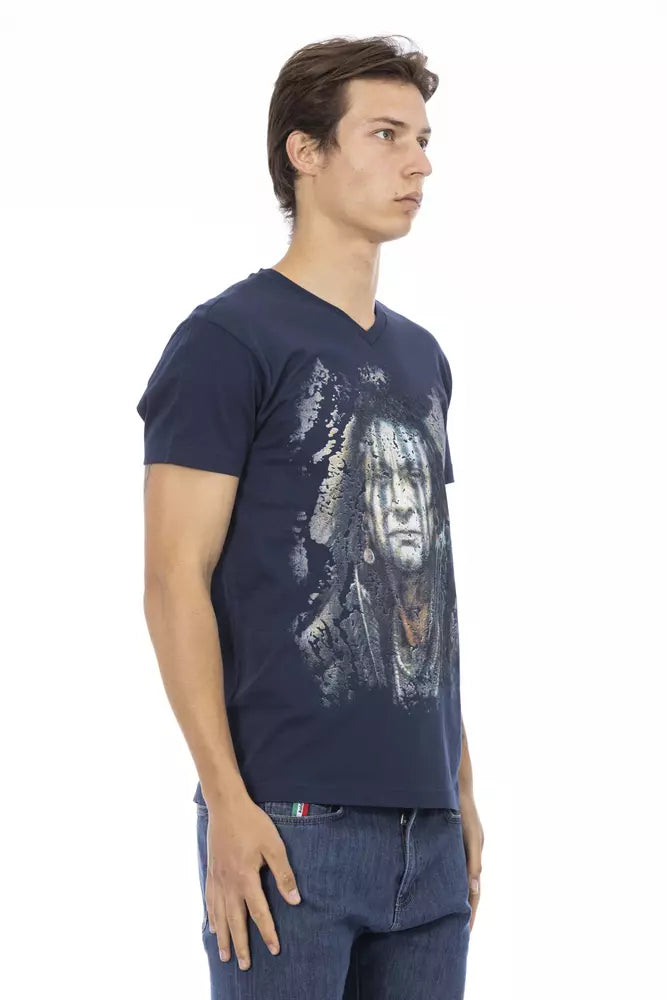 Trussardi Action Men's Blue Cotton T-Shirt
