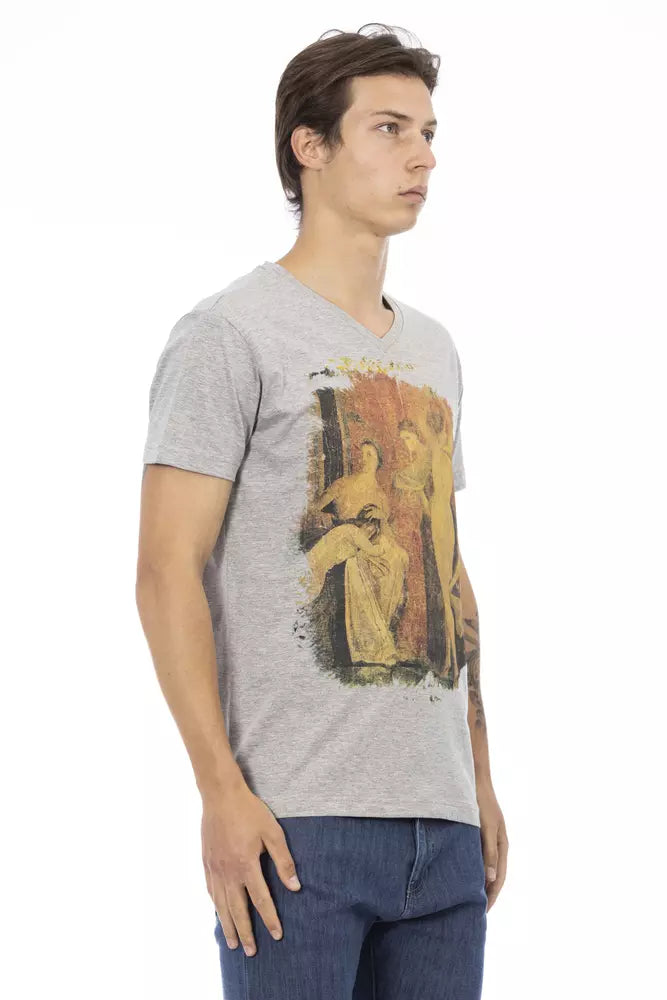 Trussardi Action Men's Grey Cotton T-Shirt