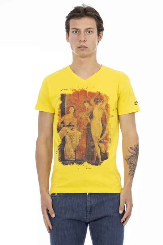 Trussardi Action Men's Yellow Cotton T-Shirt