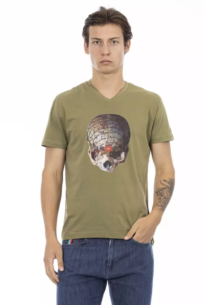 Trussardi Action Men's Green Cotton T-Shirt