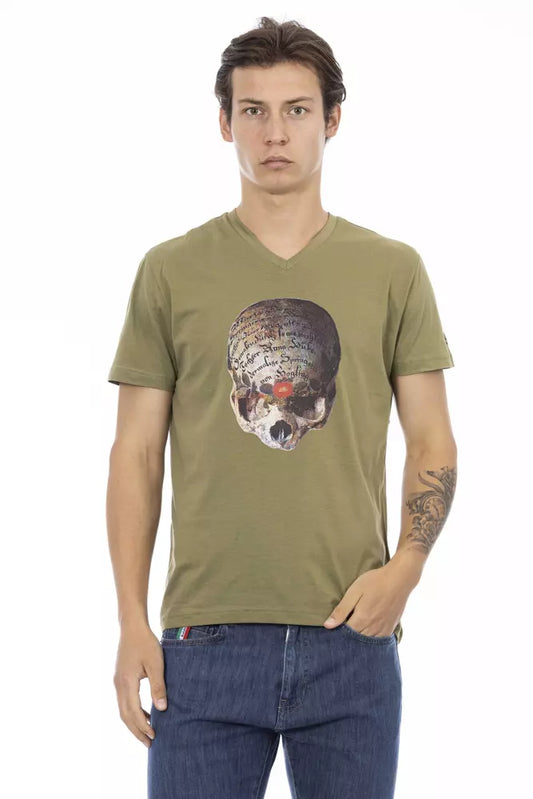 Trussardi Action Men's Green Cotton T-Shirt