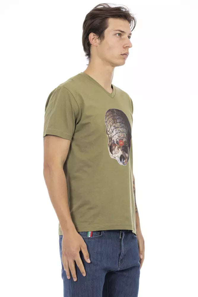 Trussardi Action Men's Green Cotton T-Shirt