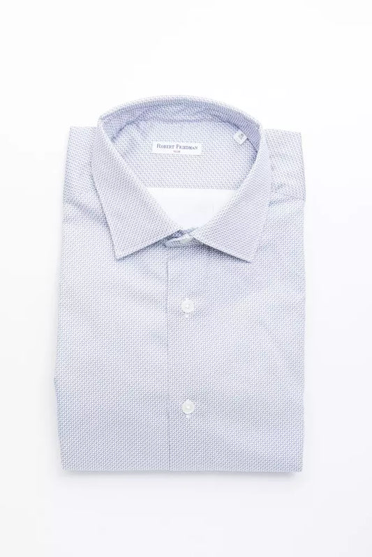 Robert Friedman Men's Light-blue Cotton Shirt