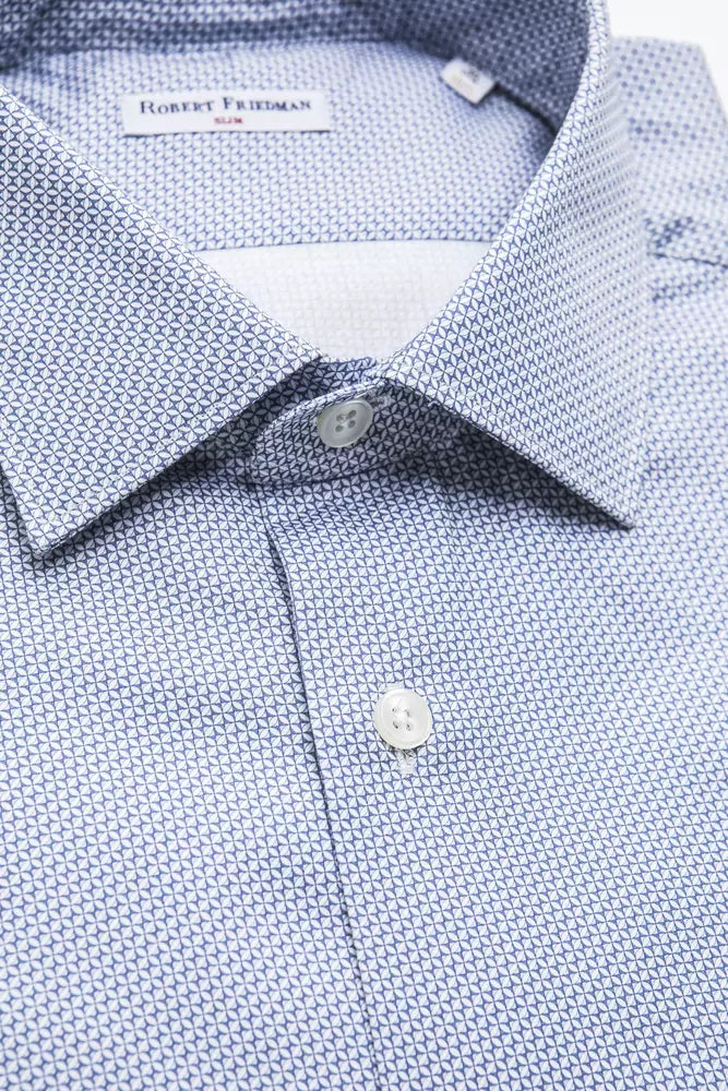 Robert Friedman Men's Light-blue Cotton Shirt