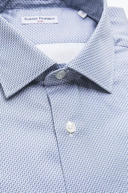 Robert Friedman Men's Light-blue Cotton Shirt