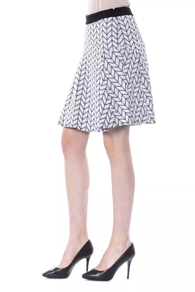Byblos Black/White Acrylic Short Skirt