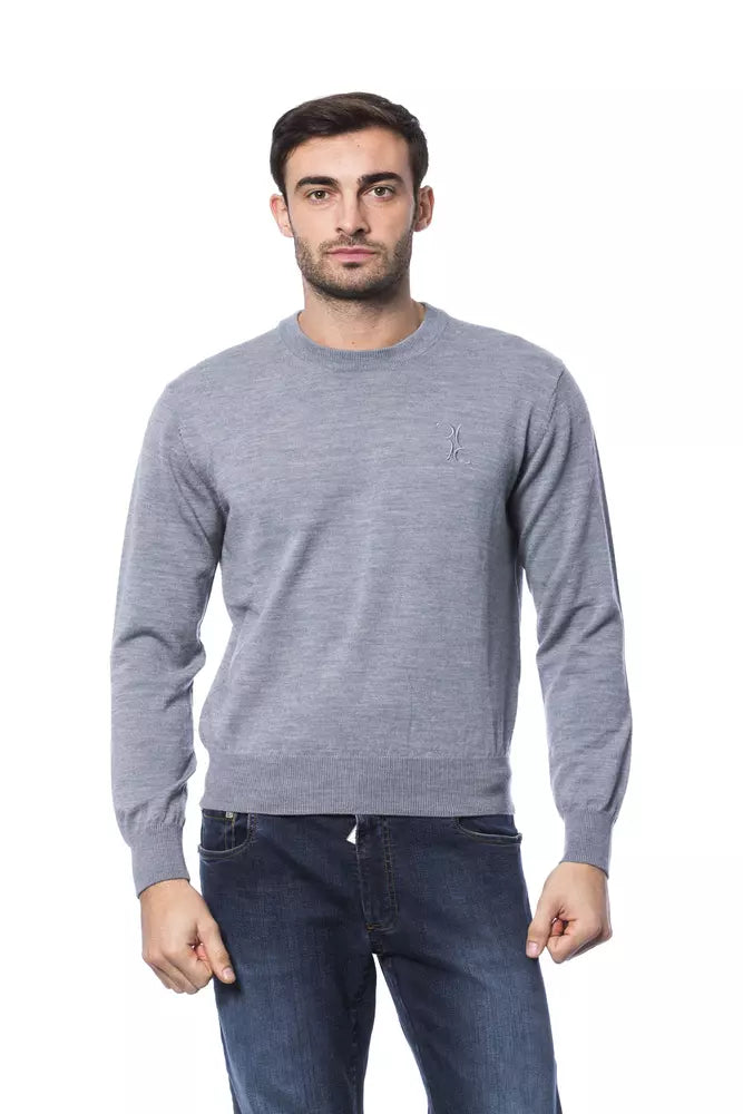 Billionaire Italian Couture Men's Gray Merino Wool Crewneck Sweater