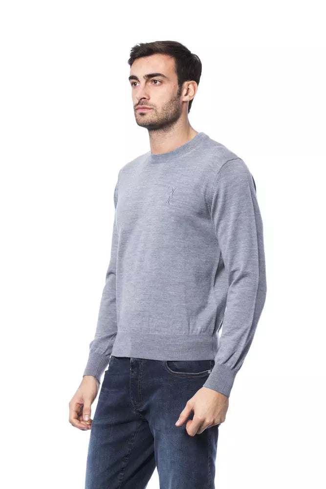 Billionaire Italian Couture Men's Gray Merino Wool Crewneck Sweater