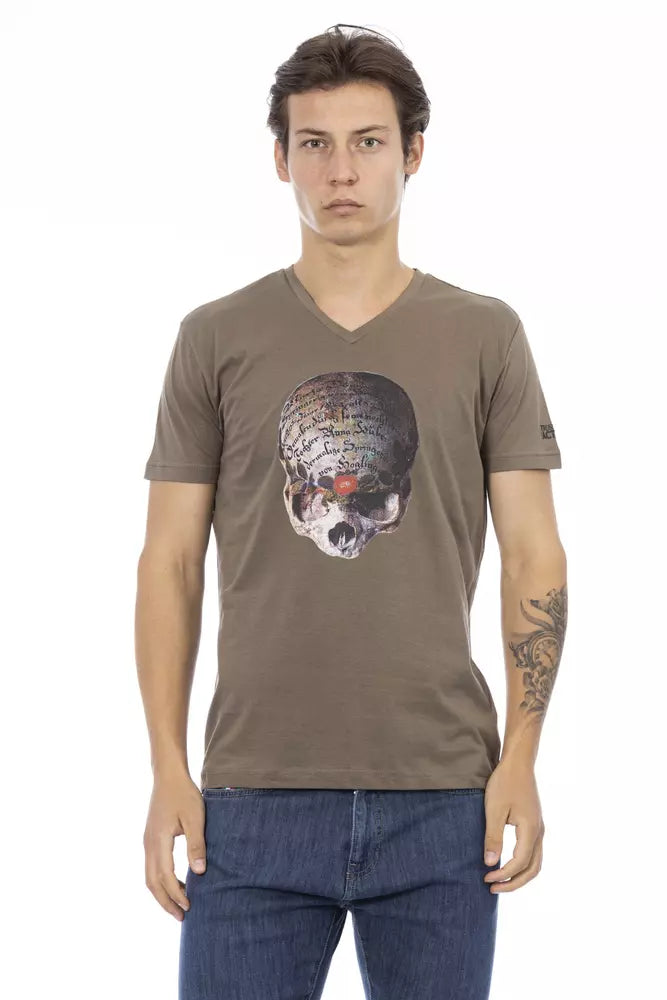 Trussardi Action Men's Brown Cotton T-Shirt