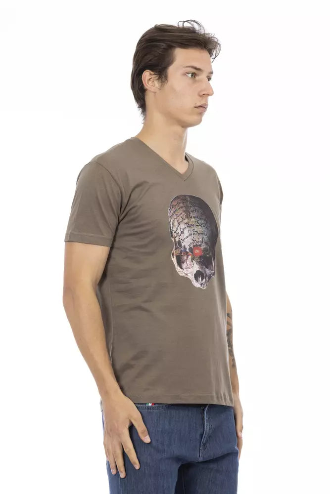 Trussardi Action Men's Brown Cotton T-Shirt