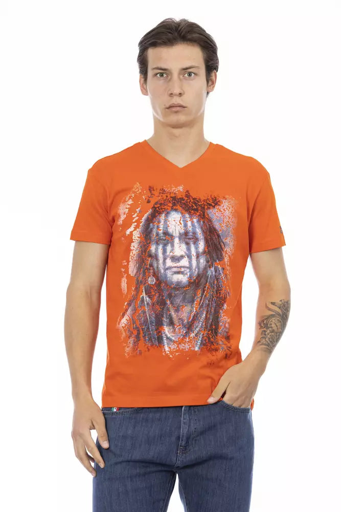 Trussardi Action Men's Orange Cotton T-Shirt