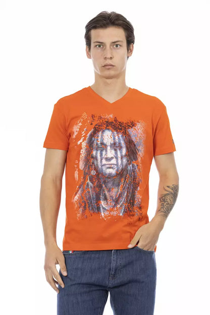 Trussardi Action Men's Orange Cotton T-Shirt
