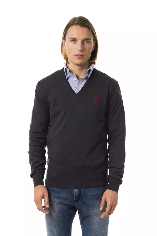 Anthracite Grey Men's V-Neck Sweater
