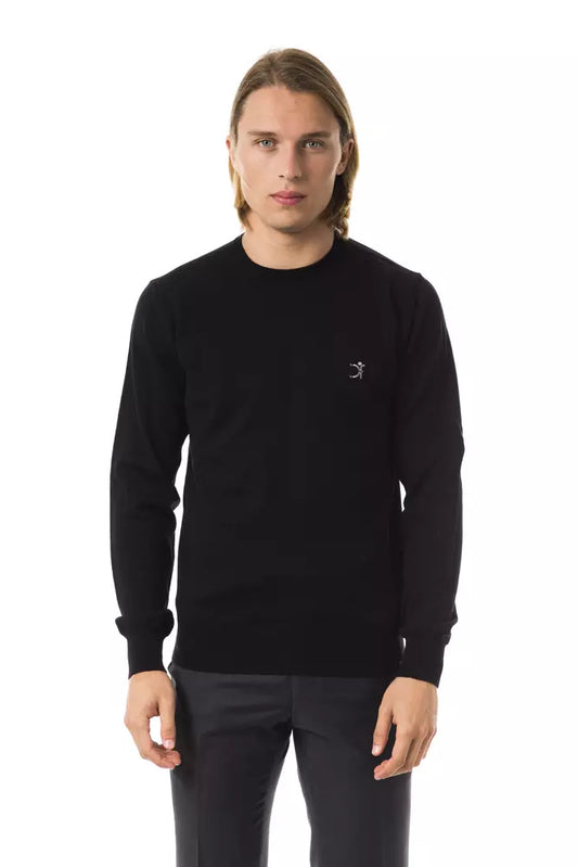 Black Uominitaliani Men's Crew Neck Sweater