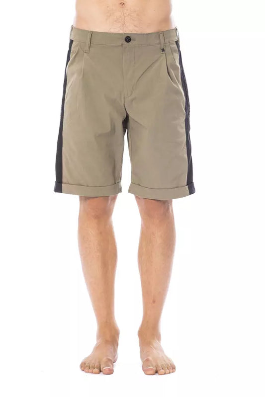 Verri Men's Army Khaki Cotton Bermuda Shorts
