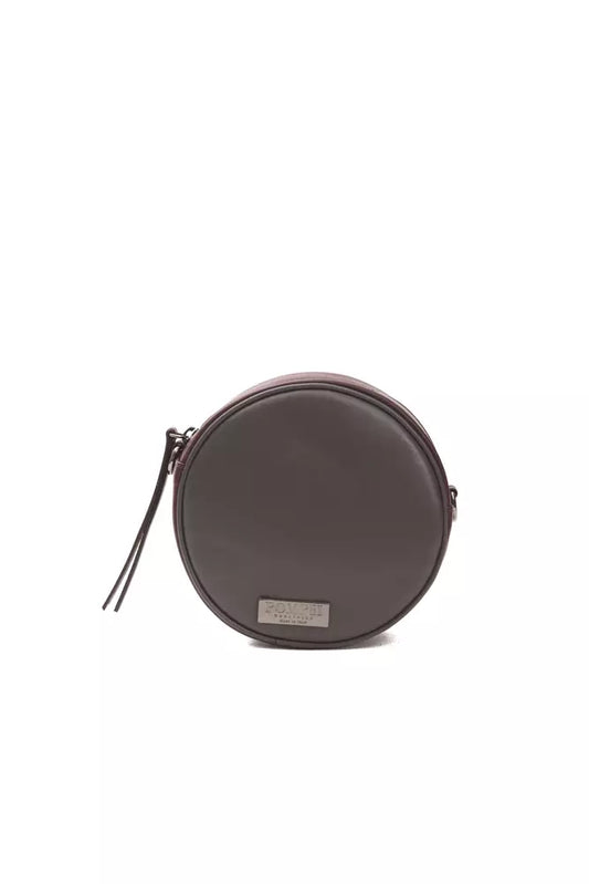 Pompei Donatella Bordeaux Lavagna Small Oval Crossbody Bag