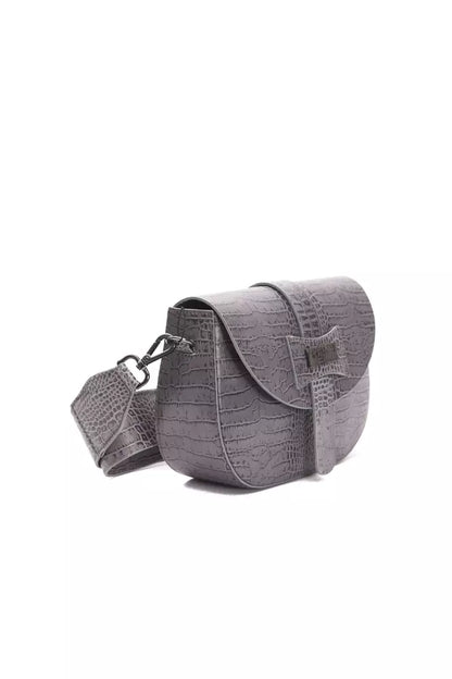 Pompei Donatella Grey Leather Crossbody Bag