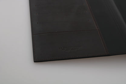A.G. Spalding & Bros. Black Leather Bifold Travel Holder Logo Wallet