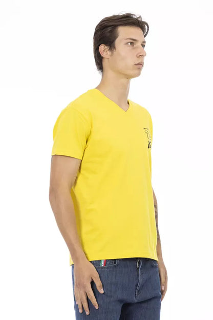 Trussardi Action Men's Yellow Cotton T-Shirt