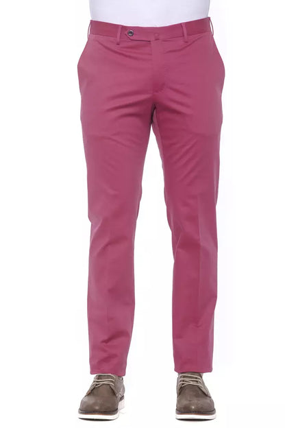 Fuchsia Cotton PT Torino Men's Trousers