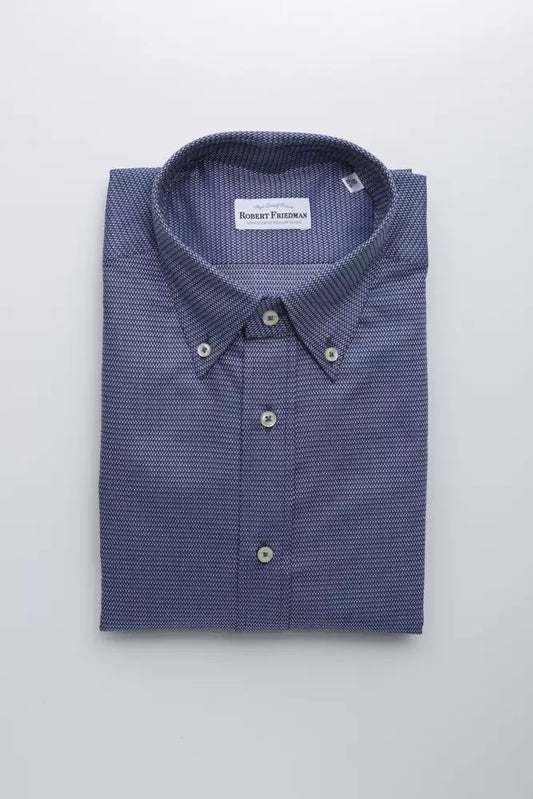 Robert Friedman Men's Blue Cotton Shirt