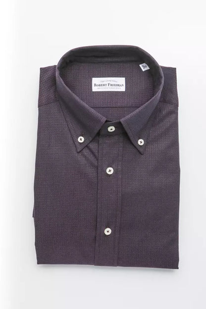 Robert Friedman Men's Black Cotton Shirt