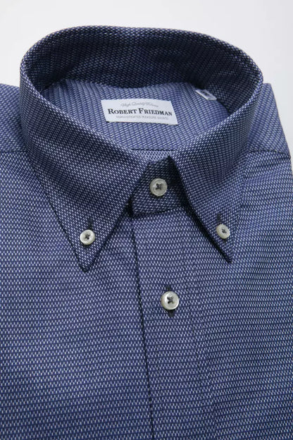 Robert Friedman Men's Blue Cotton Shirt