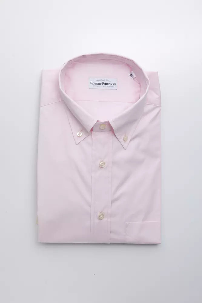 Robert Friedman Men's Pink Cotton Shirt