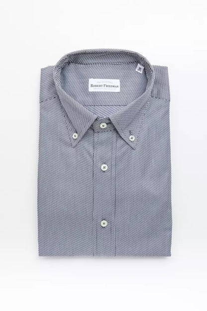 Robert Friedman Men's Blue Cotton Shirt