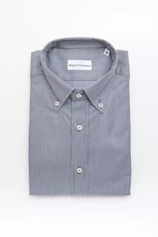 Robert Friedman Men's Blue Cotton Shirt