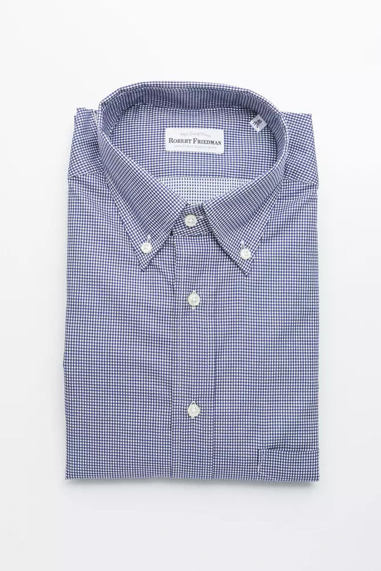 Robert Friedman Men's Blue Cotton Shirt