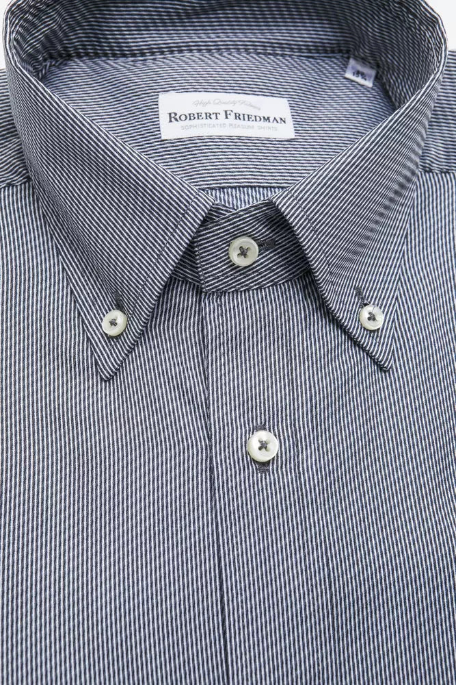 Robert Friedman Men's Blue Cotton Shirt
