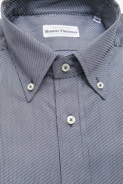Robert Friedman Men's Blue Cotton Shirt