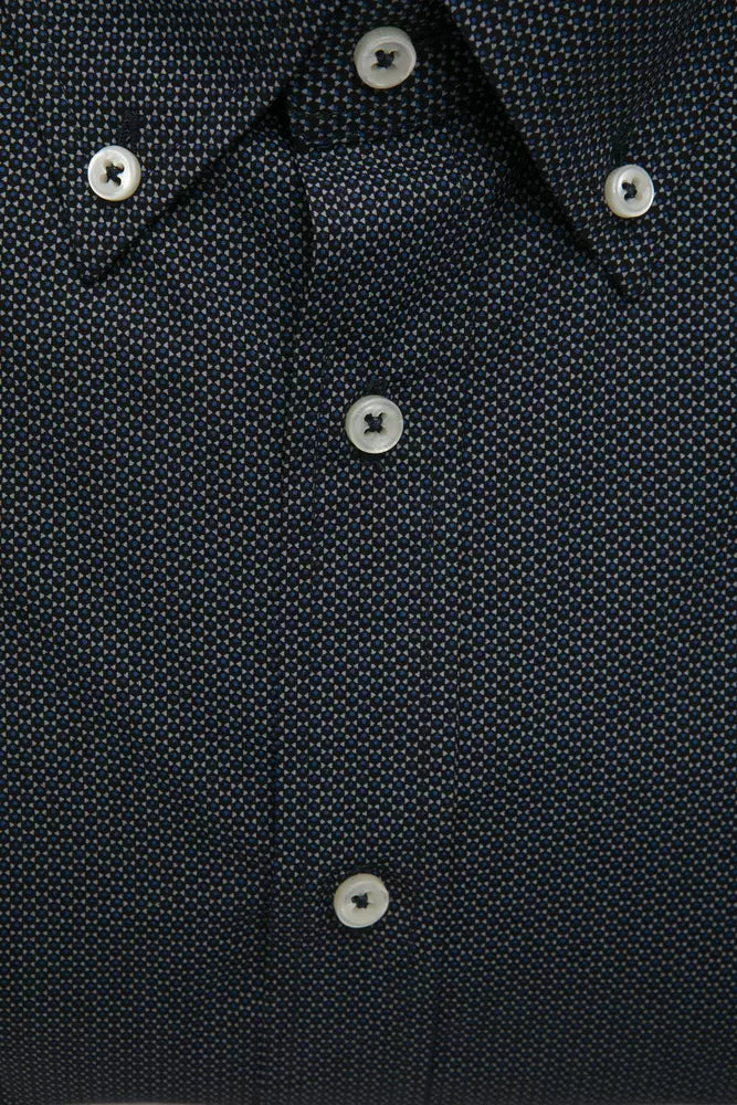 Robert Friedman Men's Black Cotton Shirt