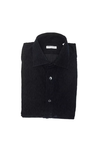 Robert Friedman Men's Black Cotton Shirt